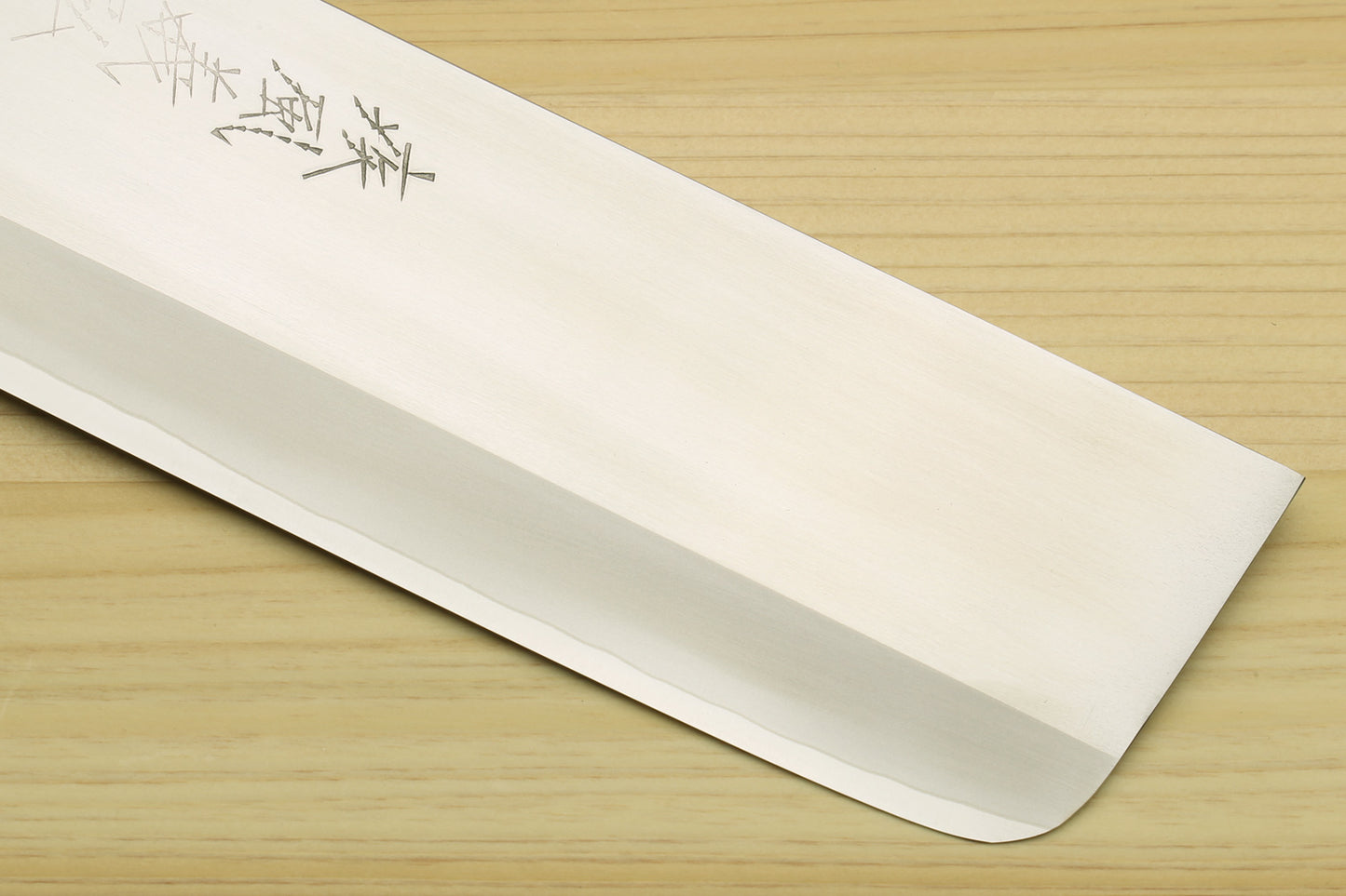 Yoshihiro High Speed Steel HAP40 Nakiri Vegetable Chefs Knife, Octagonal Ebony Wood Handle with Triple Ring