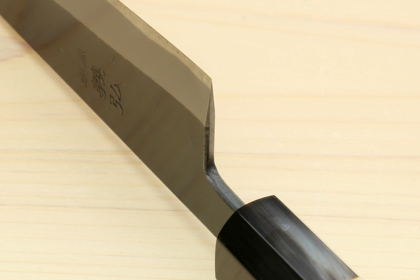 Yoshihiro High Carbon Blue Steel #2 Kurouchi Petty-Kiritsuke Utility Knife with Kaede Handle