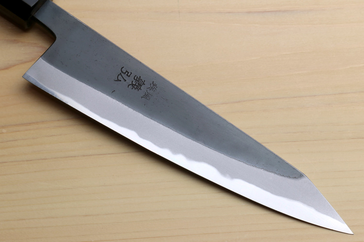 Yoshihiro High Carbon Blue Steel #2 Kurouchi Petty-Kiritsuke Utility Knife with Kaede Handle