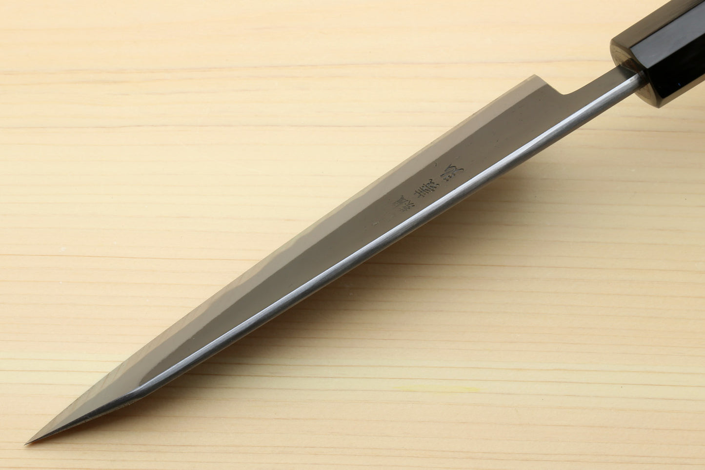 Yoshihiro High Carbon Blue Steel #2 Kurouchi Petty-Kiritsuke Utility Knife with Kaede Handle