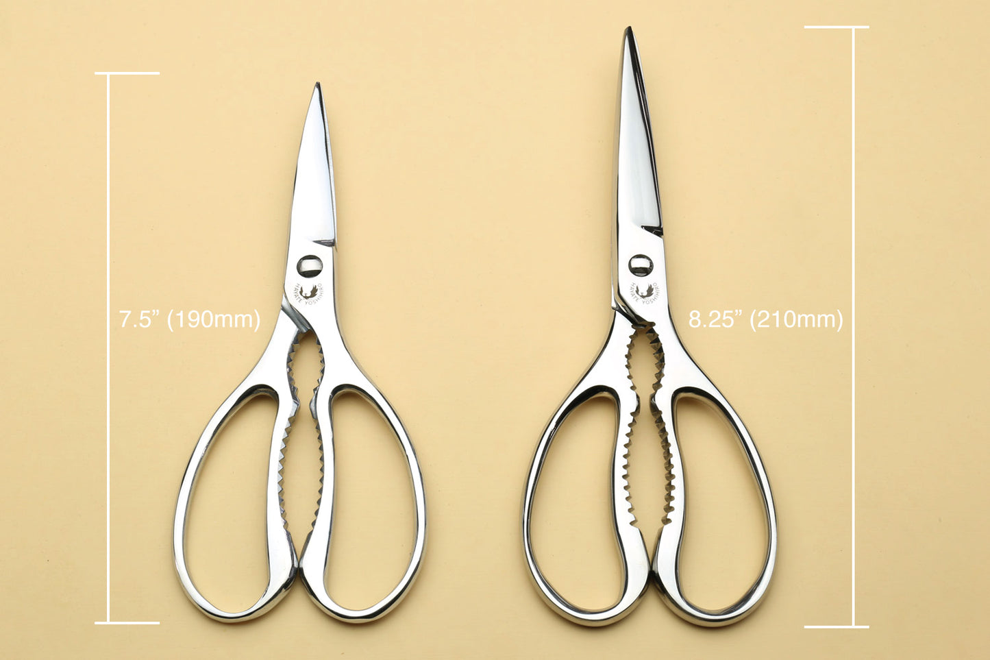 Yoshihiro All Stainless Steel Japanese Kitchen Shears / Scissors (Large Size)