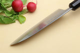 Yoshihiro White Steel #1 Stainless Clad Santoku Multipurpose Knife with Rosewood Handle