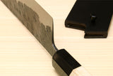 Yoshihiro Nashiji Kurouchi White Steel #2 Stainless Clad Nakiri Vegetable Knife with Kaede Wood Handle