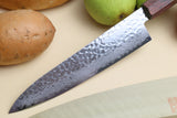 Yoshihiro VG-10 46 Layers Hammered Damascus Gyuto (210mm/240mm) Petty (150mm) Shitan Rosewood Handle Chefs Knife Set