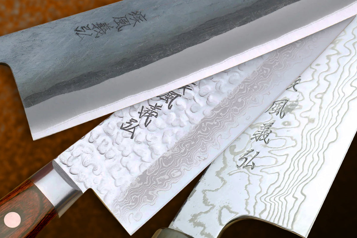 Understanding Japanese Knife Finishes: Kurouchi, Damascus, Kasumi & More