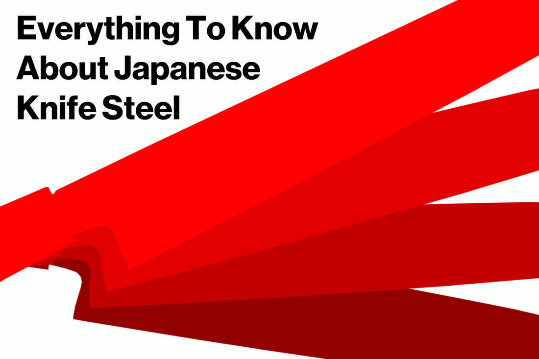 Chart comparing types of Japanese knife steel