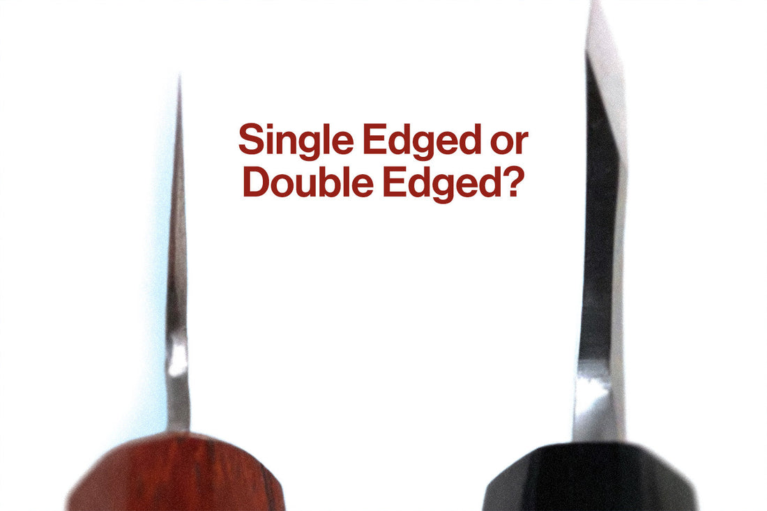 Comparison of a double bevel and a single bevel knife edge