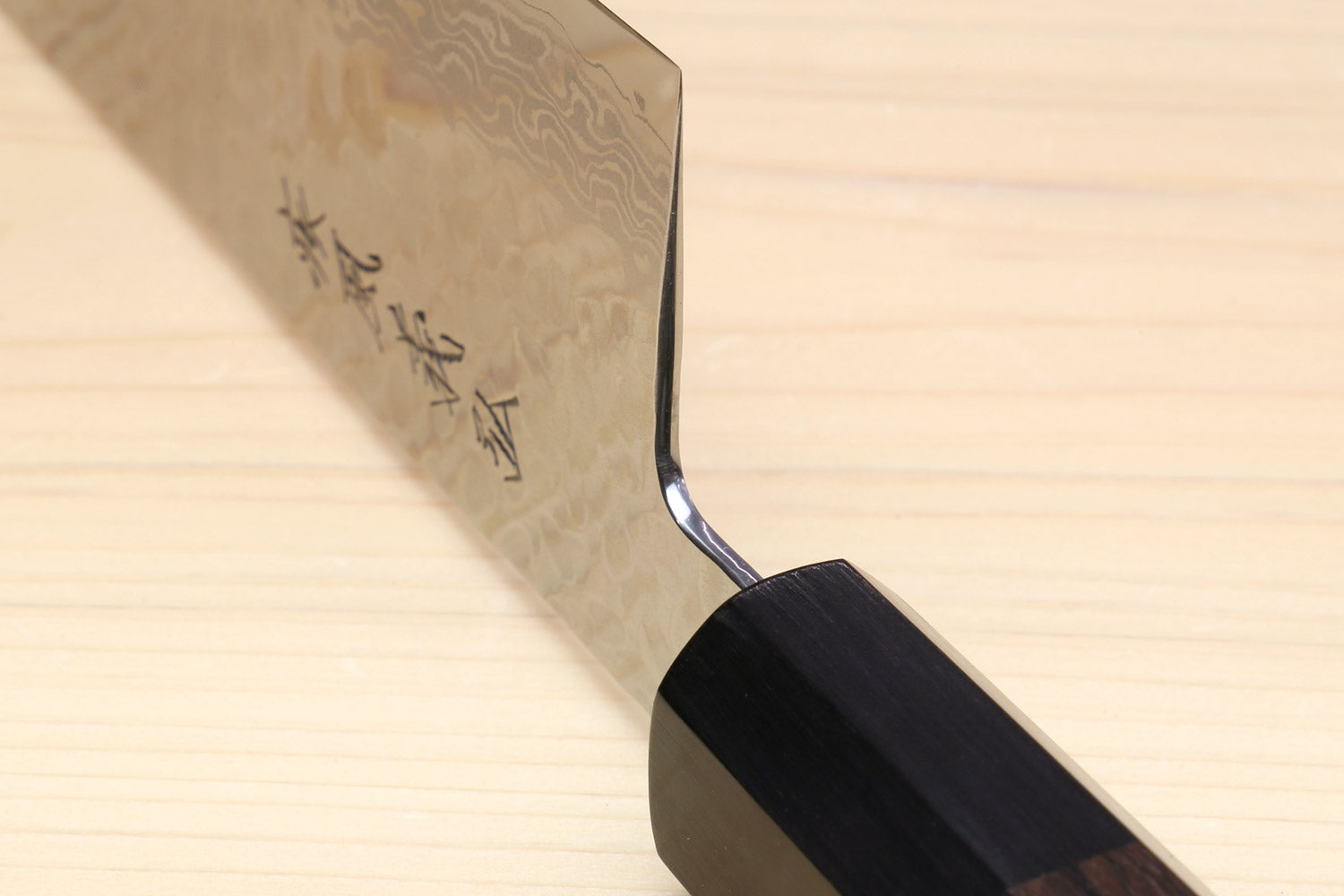 Yoshihiro VG-10 46 Layers Hammered Damascus Kiritsuke Multipurpose Japanese Chefs Knife (Octagonal Shitan Rosewood Handle)
