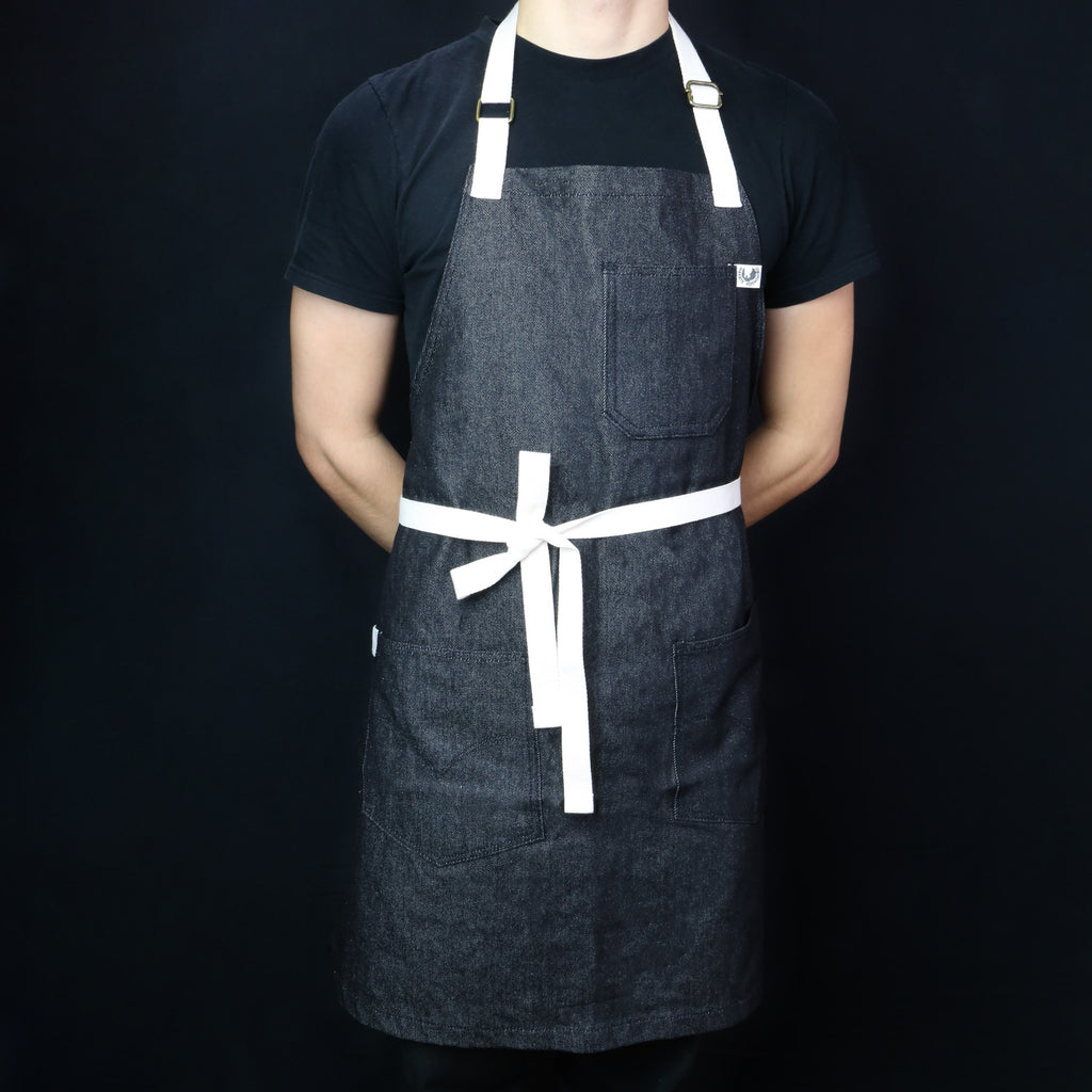 Yoshihiro Black Denim Professional Kitchen Apron