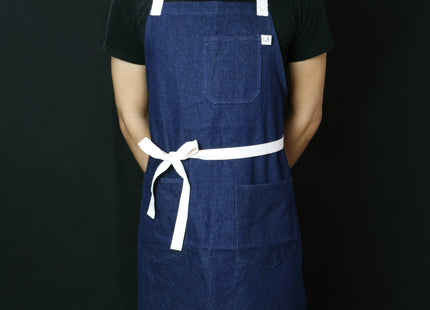 Yoshihiro Dark Navy Denim Professional Kitchen Apron