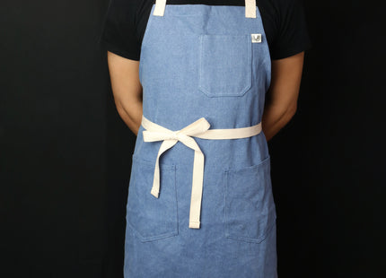 Yoshihiro Light Blue Denim Professional Kitchen Apron