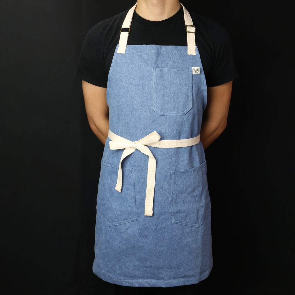 Yoshihiro Light Blue Denim Professional Kitchen Apron