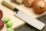 Yoshihiro VG-10 46 Layers Hammered Damascus Nakiri Japanese Vegetable Knife Ambrosia Handle - *Narrow Blade (6.5"(165mm))