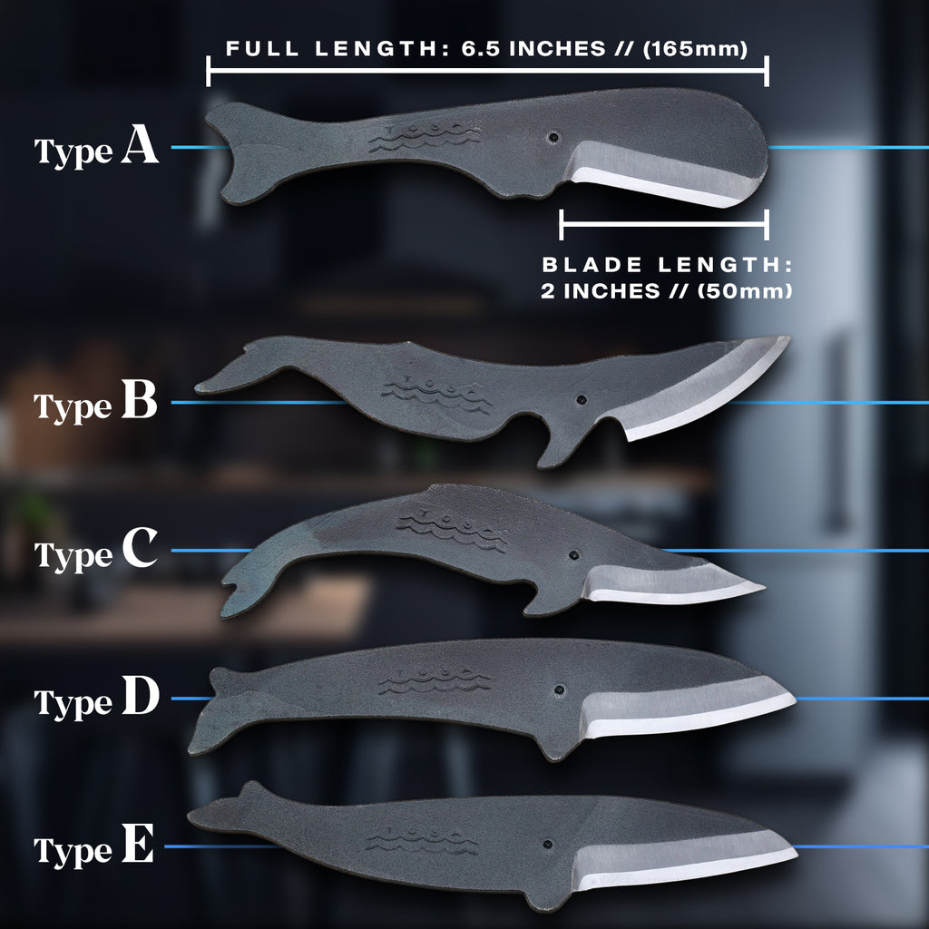 Yoshihiro Shiroko High Carbon Steel Kurouchi Kujira Whale Japanese Utility Knife (Whale A Type)