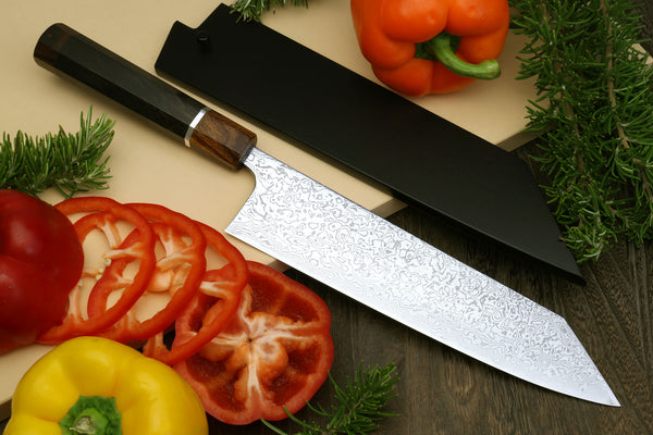 AUS10 Steel Beautiful Damascus Kitchen Knife Called Mirror Finish