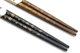 Yoshihiro Premium Brown & Black Sakura Chopsticks Set comes with fine paulownia wood case Ver.3