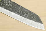 Yoshihiro Black-Forged High Performance SLD Damascus Steel Masashi Santoku Multipurpose Chef knife Ironwood Handle