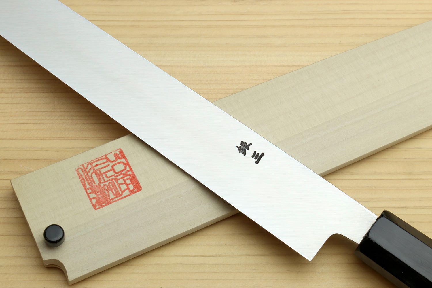 Yoshihiro Gingami No.3 G3HC Japanese Chef's Kiritsuke-Yanagiba(Sashimi)  330mm with Saya Sheath and Magnolia Wood Handle