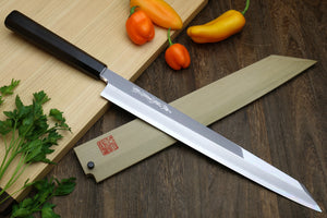 Yoshihiro Ginsan Mirror Polished Stain Resistant Steel Yanagi Kiritsuke Sushi Sashimi Japanese Knife