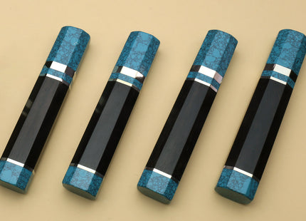 Yoshihiro Turquoise Blue Handle for Santoku Multipurpose Knife