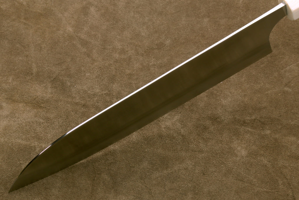 Yoshihiro High Speed Steel HAP40 Gyuto Chefs Knife with Octagonal Handle with Alternative Ivory Bolster (Blade Length: 10.2" (260mm))