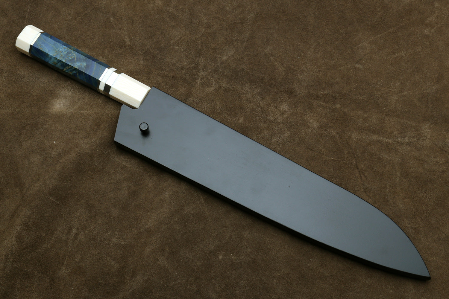 Yoshihiro High Speed Steel HAP40 Gyuto Chefs Knife with Octagonal Handle with Alternative Ivory Bolster (Blade Length: 10.2" (260mm))