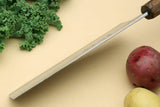 Yoshihiro High Speed Steel HAP40 Nakiri Vegetable Chefs Knife Ebony Handle with Sterling Sliver Ring