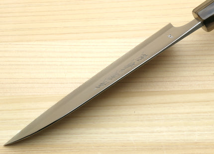 Yoshihiro High Speed Steel HAP40 Petty Multipurpose Chef Knife with Triple Ring Handle