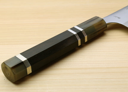 Yoshihiro High Speed Steel HAP40 Petty Multipurpose Chef Knife with Triple Ring Handle