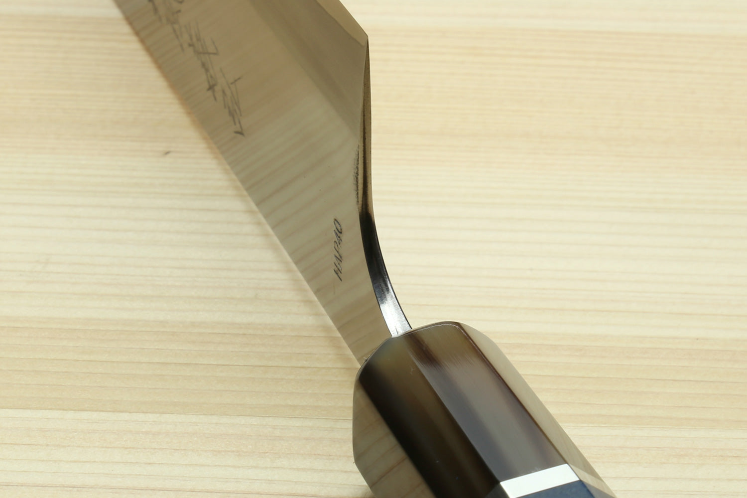 Yoshihiro High Speed Steel HAP40 Santoku Multipurpose Chefs Knife with Ocean Handle