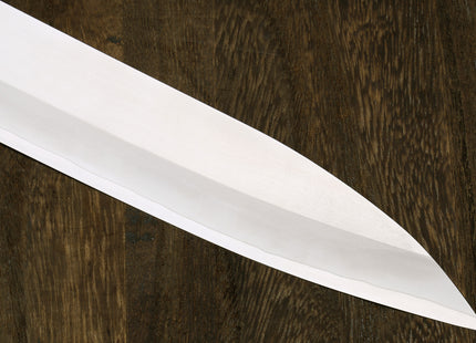 Yoshihiro High Speed Steel HAP40 Sujihiki Slicer with Triple Ring Ebony Handle (Blade Length 10.5" (270mm))