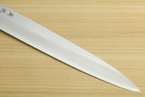 Yoshihiro Inox Stainless Steel Yanagi Sushi Sashimi Japanese Knife with Nuri Saya Cover