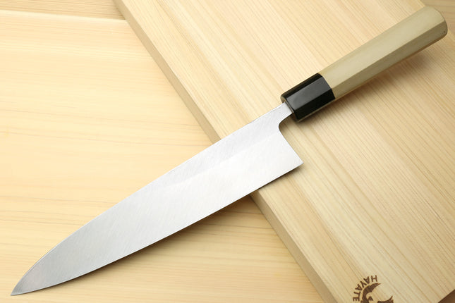 Yoshihiro Kasumi White Steel Mioroshi Filet Sushi Sashimi Japanese Chef Knife Octagonal Magnolia Handle (Blade Length: 9.5"(240mm))