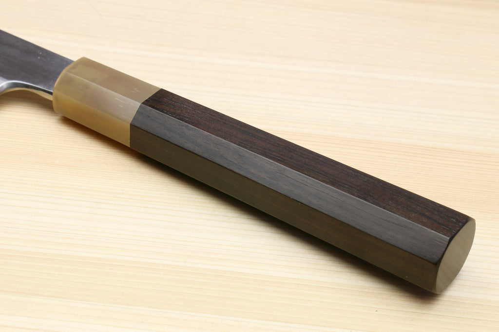 Yoshihiro Left Handed Masashi Hongasumi White Steel Yanagi Sushi Sashimi Japanese Knife Ebony Handle