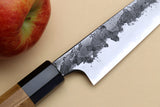 Yoshihiro Nashiji High Carbon White Steel #2 Petty Utility Japanese Chefs Knife with Magnolia Handle
