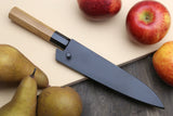 Yoshihiro Nashiji High Carbon White Steel #2 Petty Utility Japanese Chefs Knife with Magnolia Handle