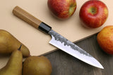 Yoshihiro Nashiji High Carbon White Steel #2 Petty Utility Japanese Chefs Knife with Magnolia Handle