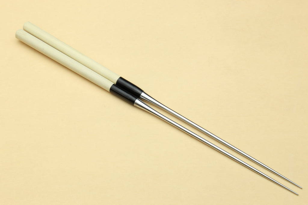 Yoshihiro Moribashi Chopsticks Japanese Sushi Chefs Traditional Garnishing Plating Tweezers Magnolia Handle (Type B)
