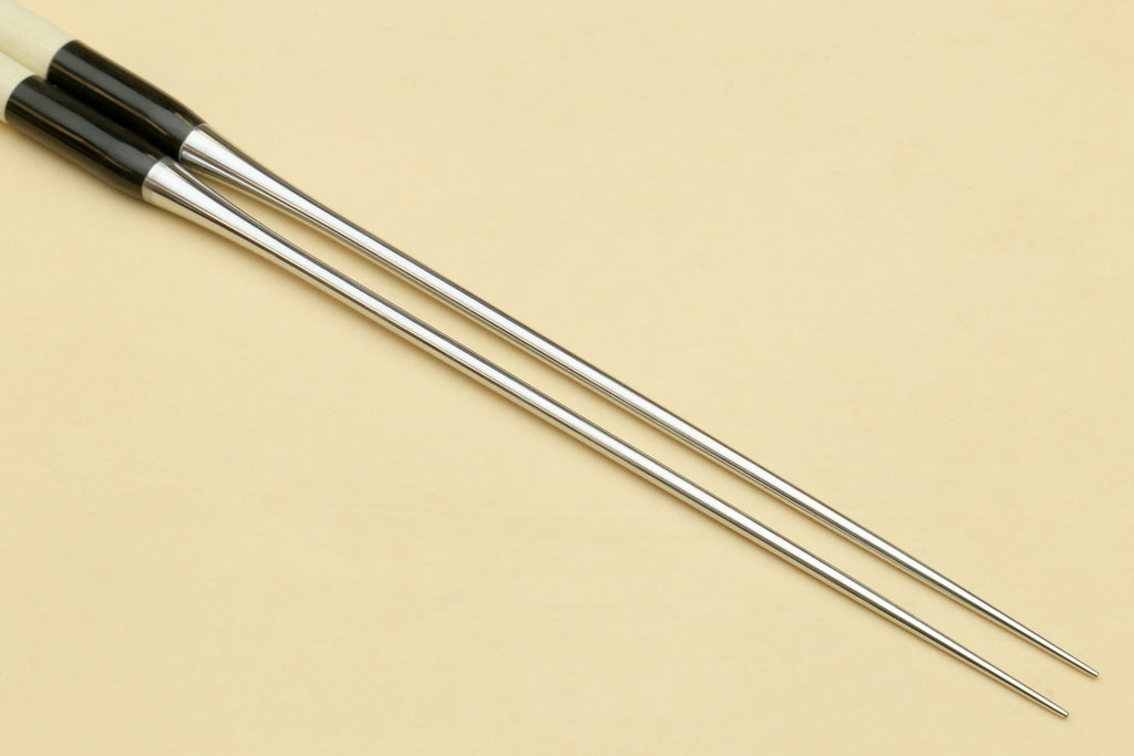Yoshihiro Moribashi Chopsticks Japanese Sushi Chefs Traditional Garnishing Plating Tweezers Magnolia Handle (Type B)