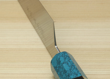 Yoshihiro AUS10 Ice Hardened Stainless Steel Gyuto Japanese Chef Knife with Turquoise Blue Handle 8.25" (210mm)