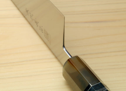 Yoshihiro AUS10 Ice Hardened Stainless Steel Kiritsuke Japanese Chef Knife with Ocean Blue Handle