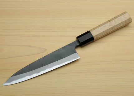 Yoshihiro High Carbon Blue Steel #2 Kurouchi Petty Utility Knife with Kaede Handle