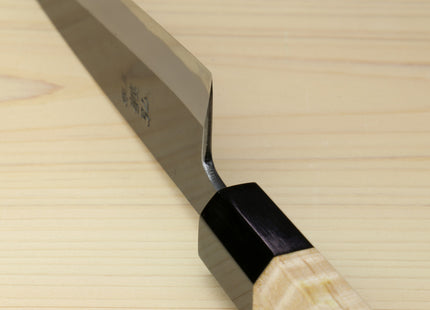 Yoshihiro High Carbon Blue Steel #2 Kurouchi Petty Utility Knife with Kaede Handle