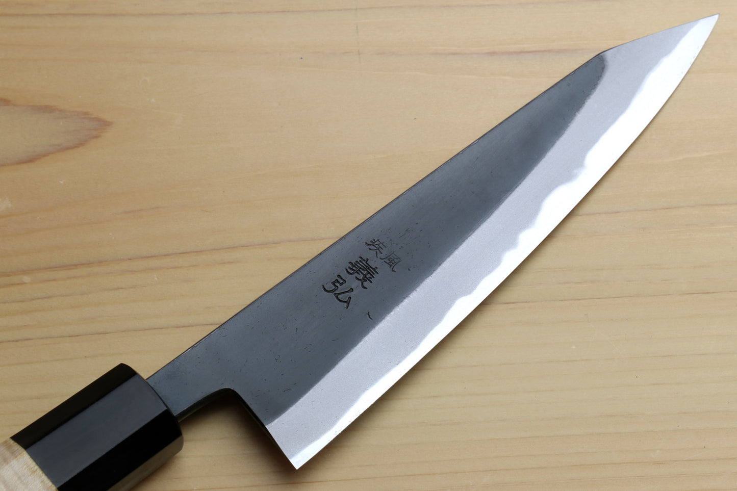 Yoshihiro High Carbon Blue Steel #2 Kurouchi Petty-Kiritsuke Utility Knife with Kaede Handle