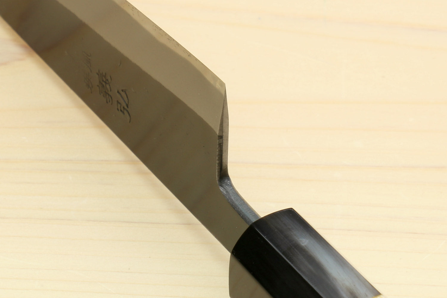 Yoshihiro High Carbon Blue Steel #2 Kurouchi Petty-Kiritsuke Utility Knife with Kaede Handle
