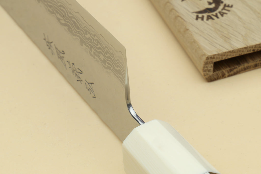 Yoshihiro VG-10 46 Layers Hammered Damascus Gyuto Japanese Chefs Knife Octagonal Alternative Ivory Handle
