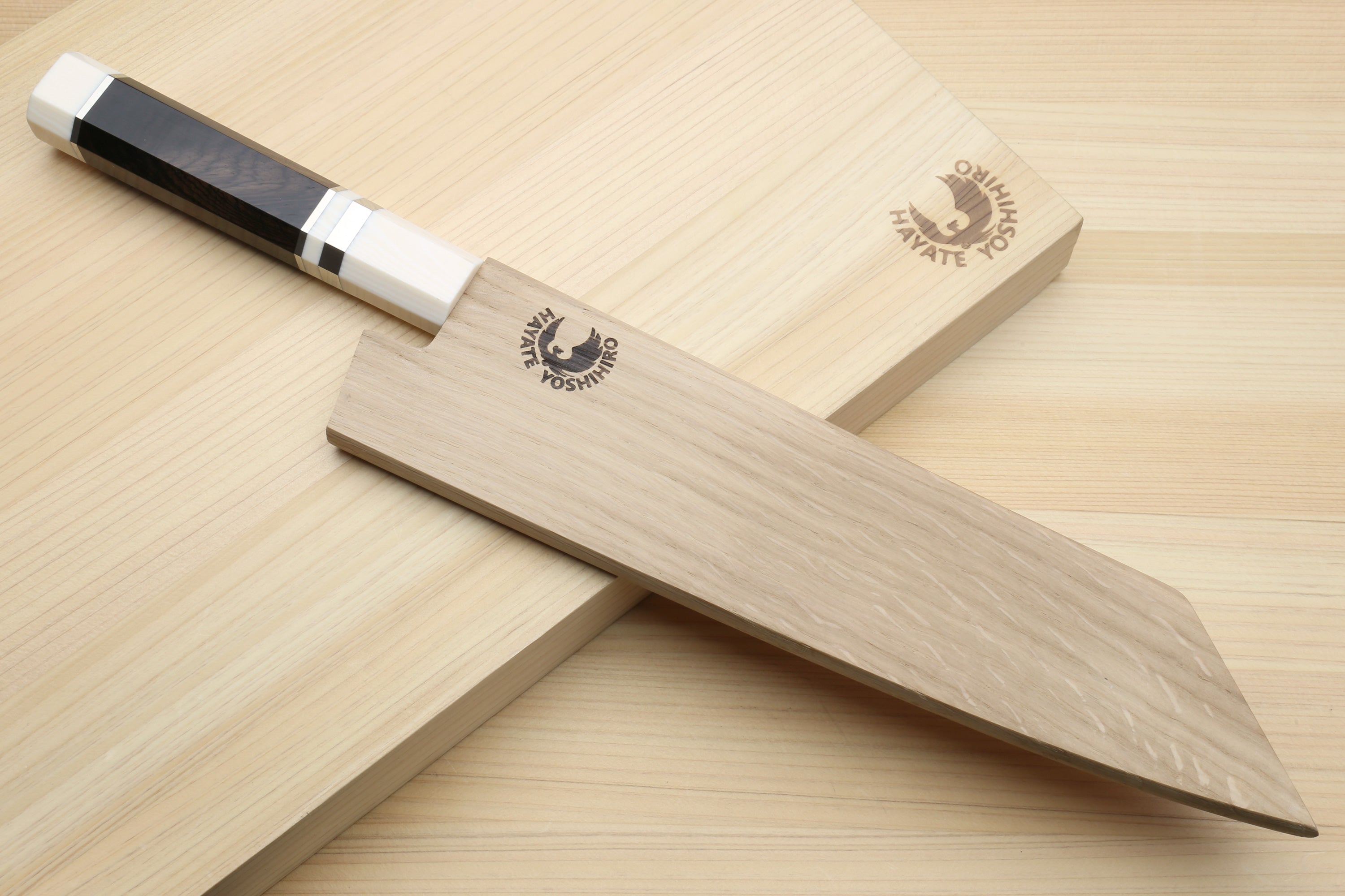 Yoshihiro VG-10 46 Layers Hammered Damascus Kiritsuke Multipurpose Japanese Chefs Knife with Octagonal Alternative Ivory Handle