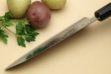 Yoshihiro VG-10 46 Layers Hammered Damascus Santoku Knife Japanese Multipurpose Chef Knife (Octagonal Ambrosia Handle)