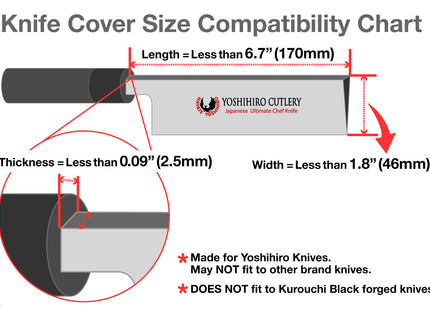 Yoshihiro Natural Magnolia Wood Saya Cover Blade Protector for Nakiri