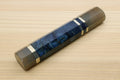 Yoshihiro Ocean Blue Handle with Water Buffalo Horn Bolster for Santoku Multipurpose Knife